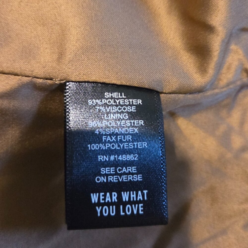 Torrid Camel Faux Fur Collar Fit & Flare Coat – Size 1 - Picture 7 of 9